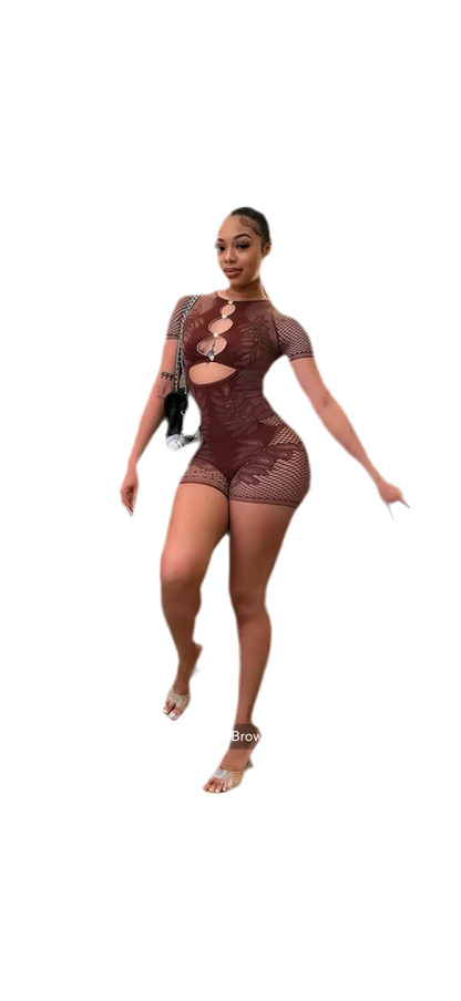 Meshin Around Shorts Romper